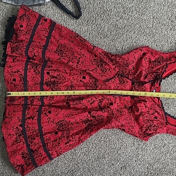 Hot topic filigree skull flared flocked dress - Picture 15 of 16